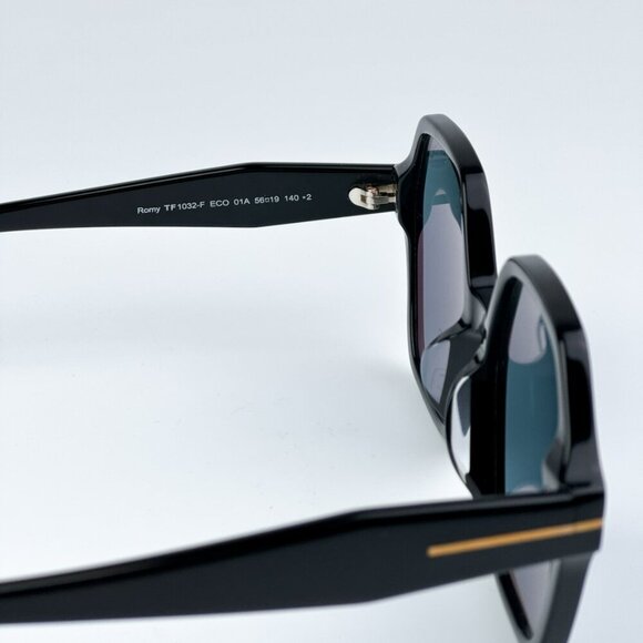 Tom Ford FT1032-F ROMY 01A BRAND NEW Sunglasses Black Blue Square Oversized - Picture 12 of 13
